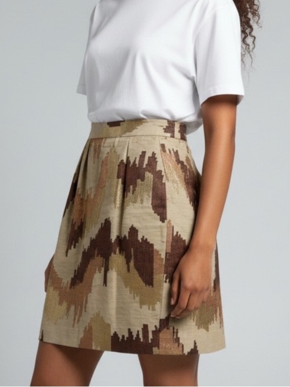 Anthropologie Tracy Reese Ikat Embroidered Pencil Skirt Size 8